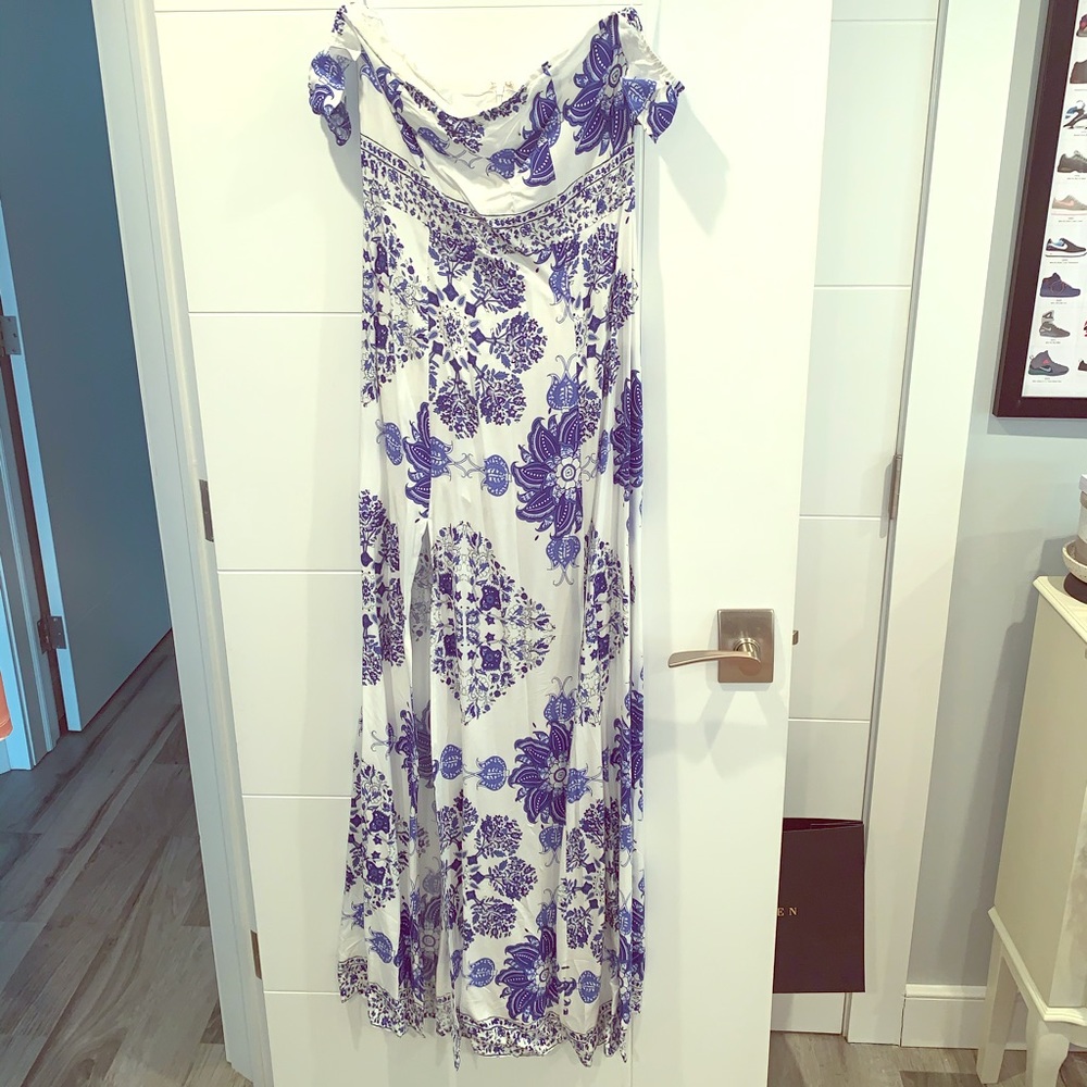 Off Shoulder Floral Maxi Dress